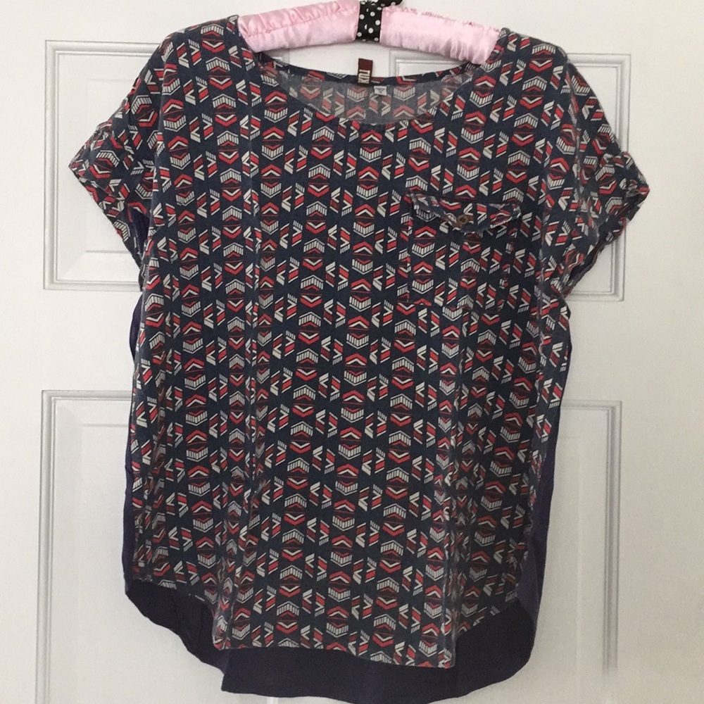 KUT short sleeve shirt in geometric print